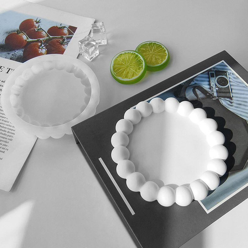 (BF06)Bubble Lace Cup Pad Sili - огляд і ціна Coaster Mold Round