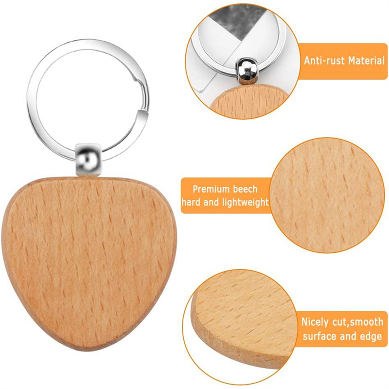 Wooden Key Ring Blank Wooden K - огляд і ціна Wood Ring Blank