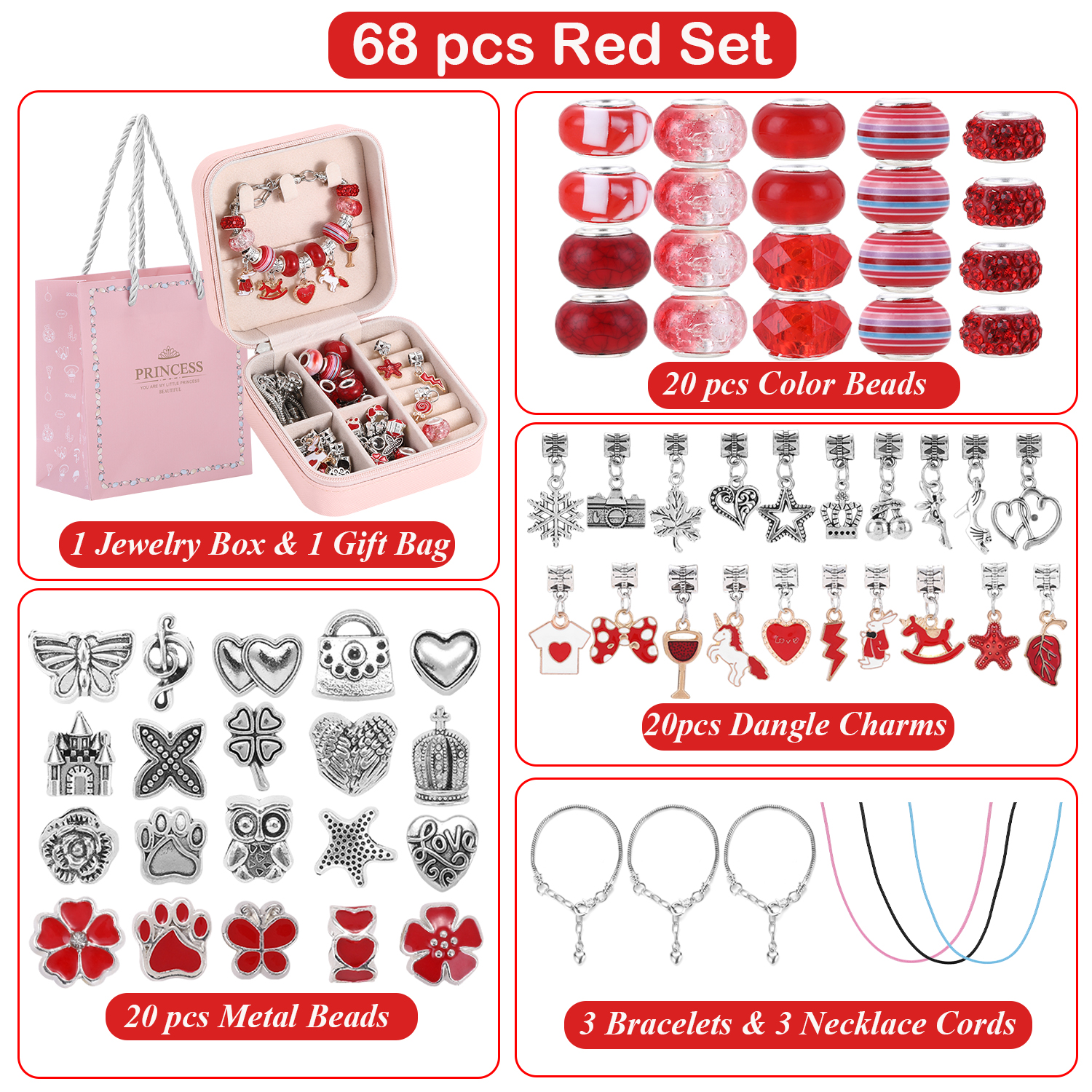 68-Piece Beaded Bracelet Makin - огляд і ціна Resin Jewelry Kit