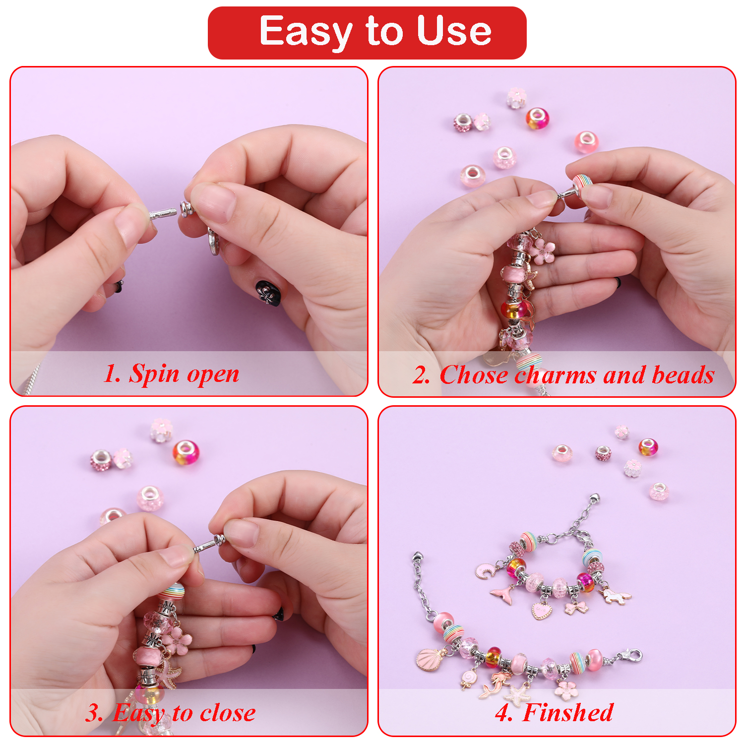 68-Piece Beaded Bracelet Makin - огляд і ціна Resin Jewelry Kit