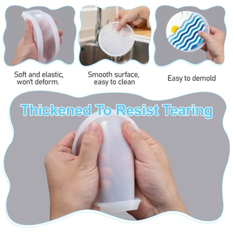 2 PCS Resin Coaster Molds, Rou - огляд і ціна Coaster Mold Round