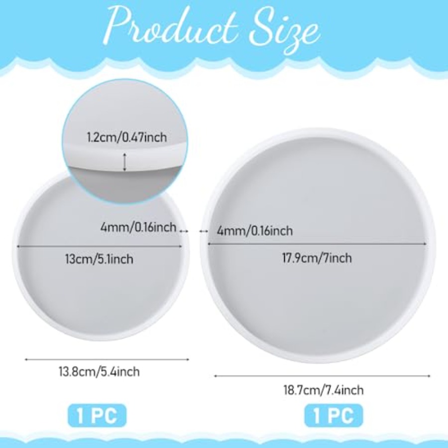 2 PCS Resin Coaster Molds, Rou - огляд і ціна Coaster Mold Round