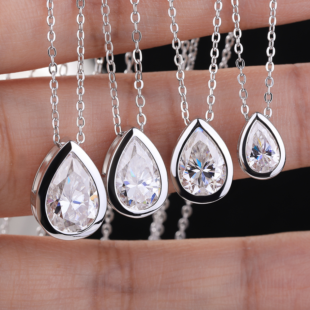 BXINY 4Carat Bezel Set WaterDr - огляд і ціна Bezels Set Pendant