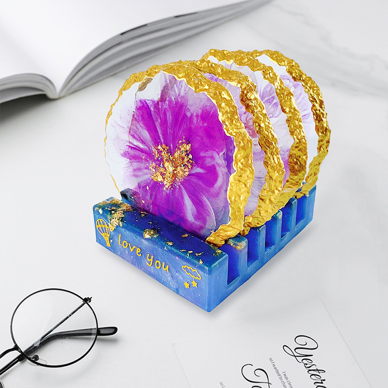 DM413 Drusy Coaster Resin Mold - огляд і ціна Resin Craft Ideas