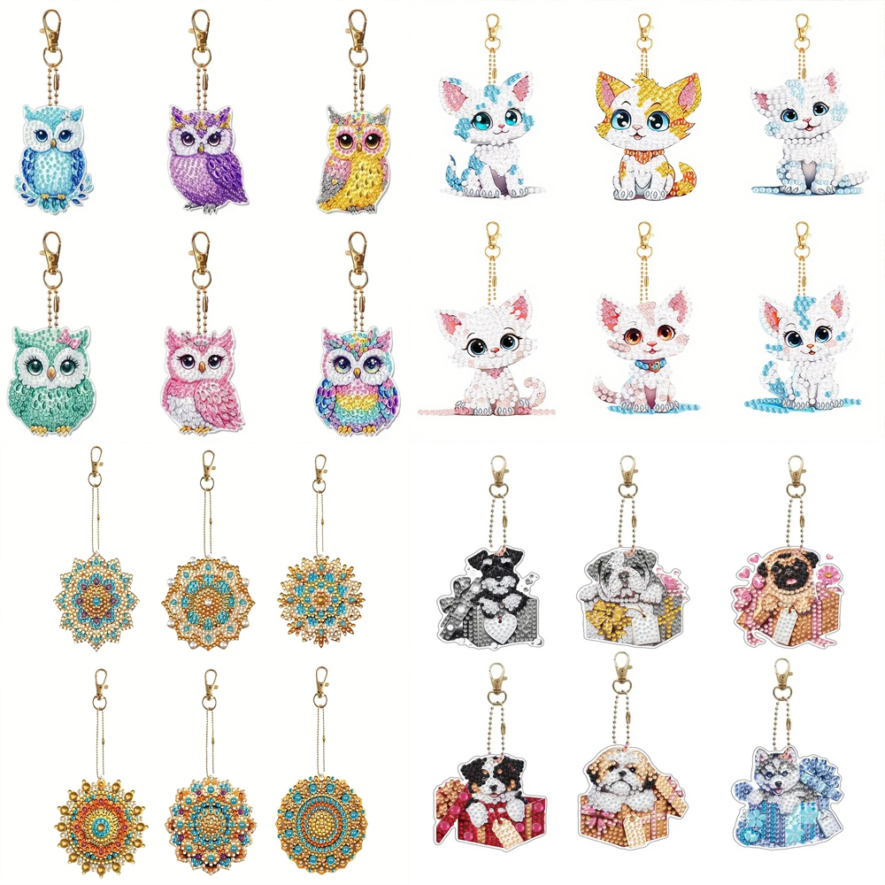 6-piece/set DIY Diamond Keycha - огляд і ціна Resin Craft Ideas