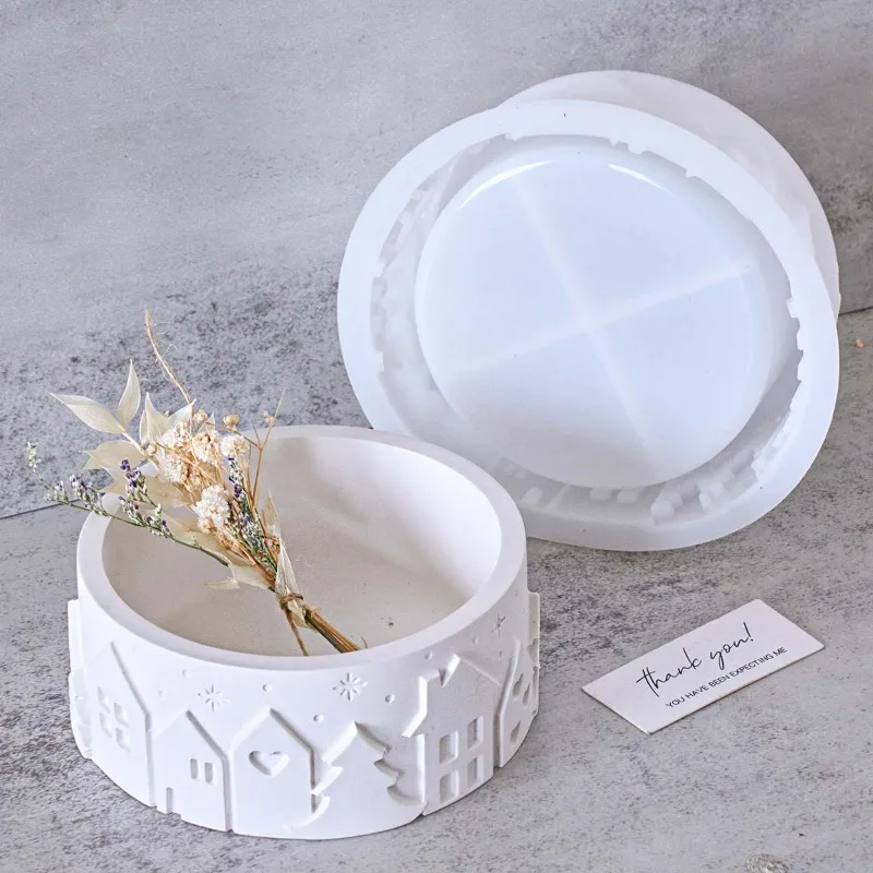 Relief House Bowl Silicone Mol - огляд і ціна Coaster Mold Round