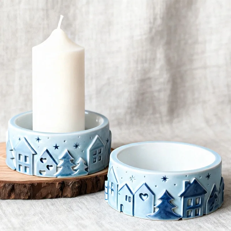 Relief House Bowl Silicone Mol - огляд і ціна Coaster Mold Round