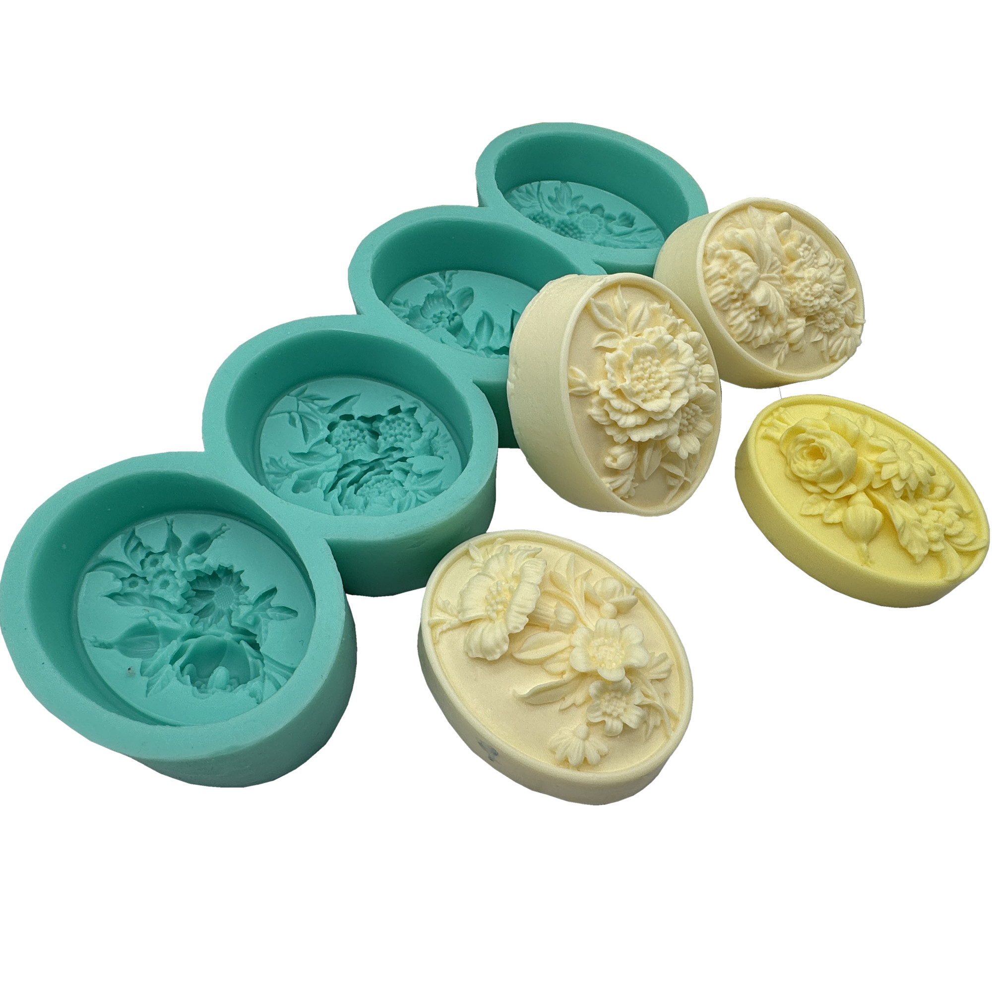 4Cavity Oval Flower 3D Soap Mo - огляд і ціна Resin Craft Ideas