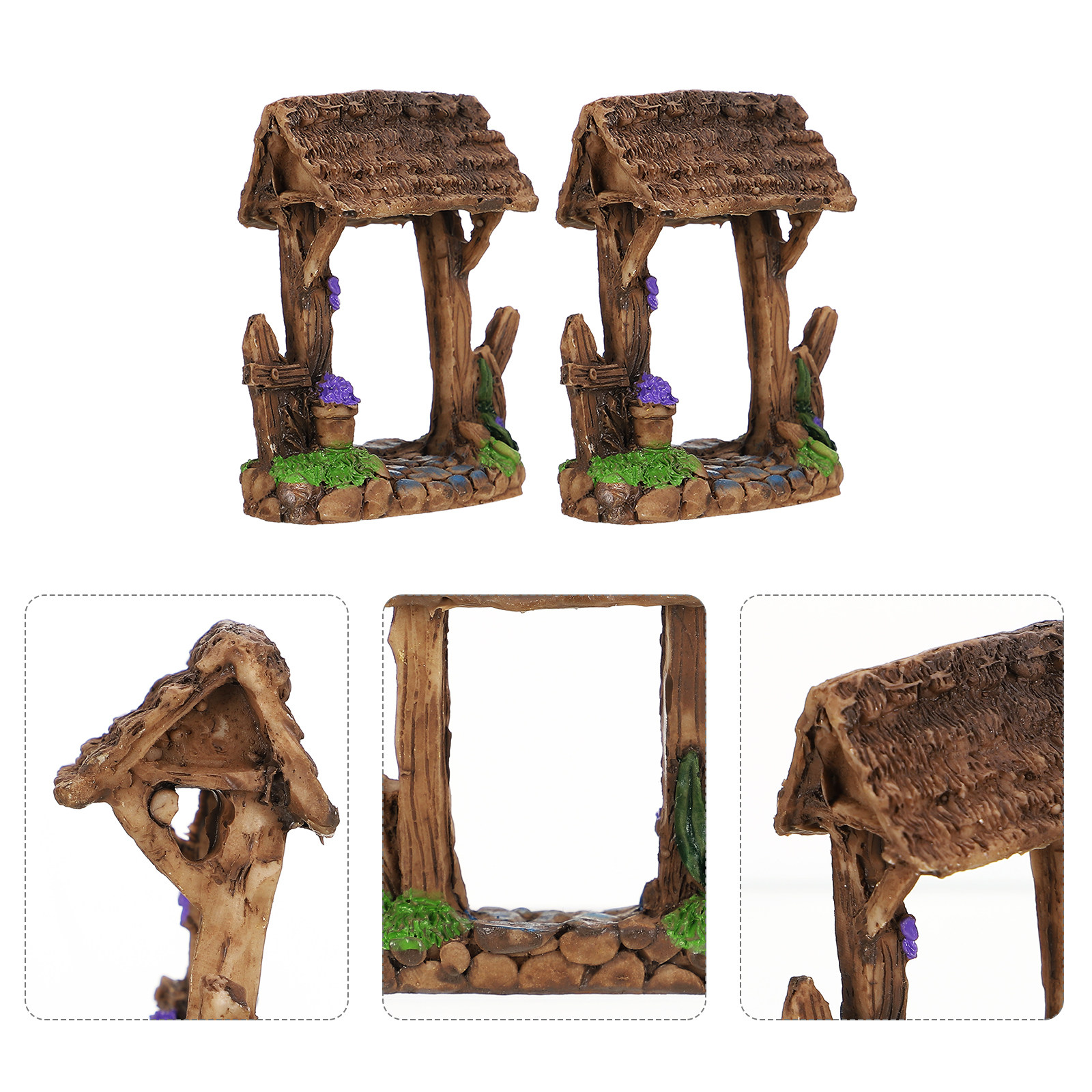 2Pcs Resin Hedge Gate Ornament - огляд і ціна Resin Crafts