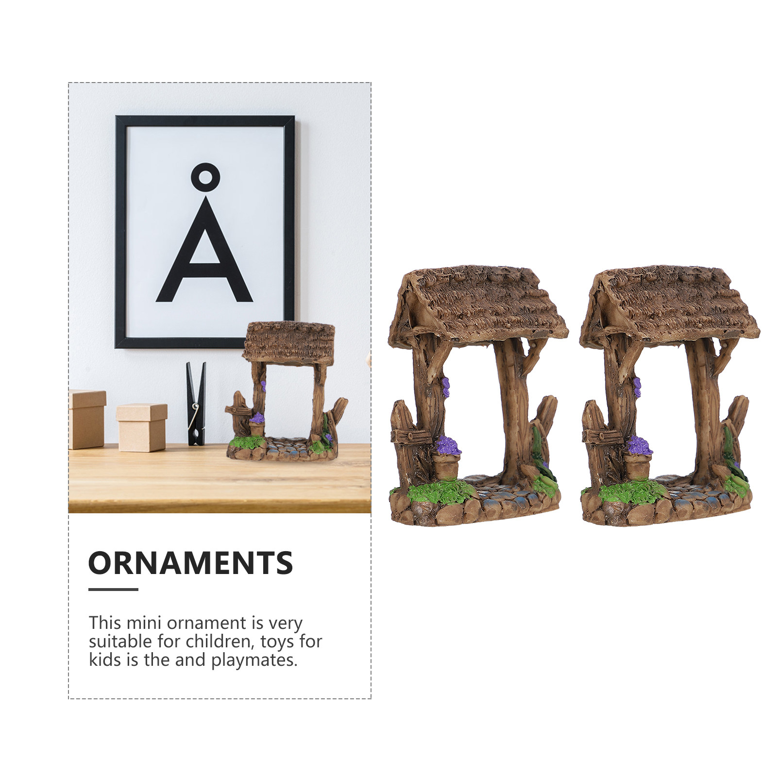 2Pcs Resin Hedge Gate Ornament - огляд і ціна Resin Crafts
