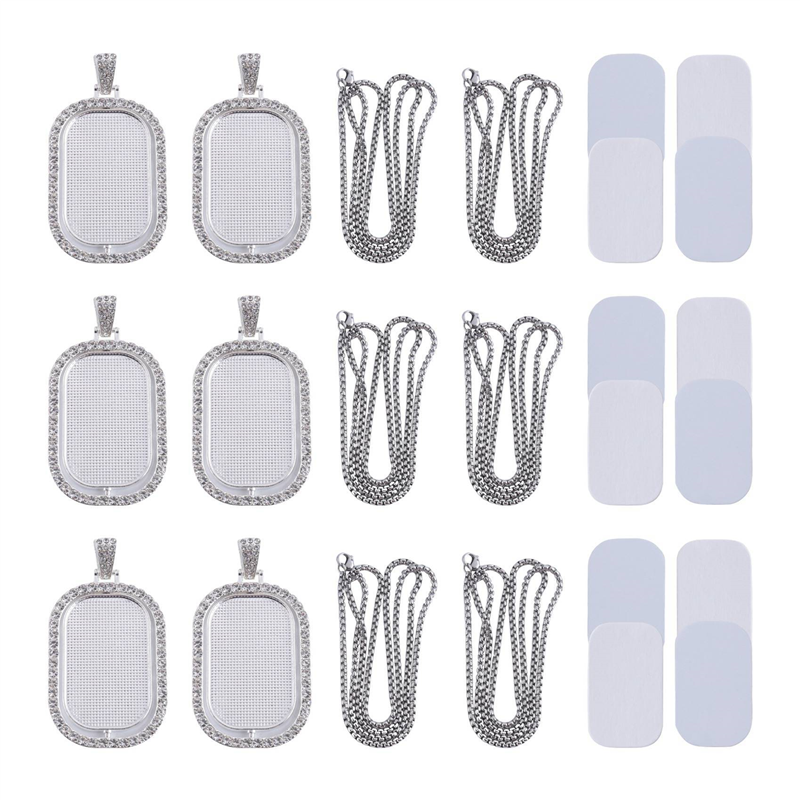 WORTHOWN-48Pcs Sublimation Rhi - огляд і ціна Bezels Set Pendant